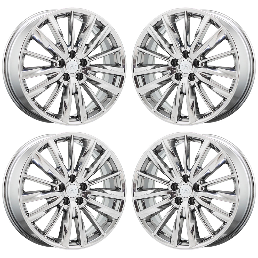 20" Infiniti QX60 Bright Chrome wheels rims Factory OEM 2016-2020 set 4 73783